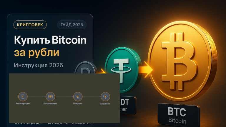 Купить Bitcoin за рубли — пошаговая инструкция 2026 на CryptoVek