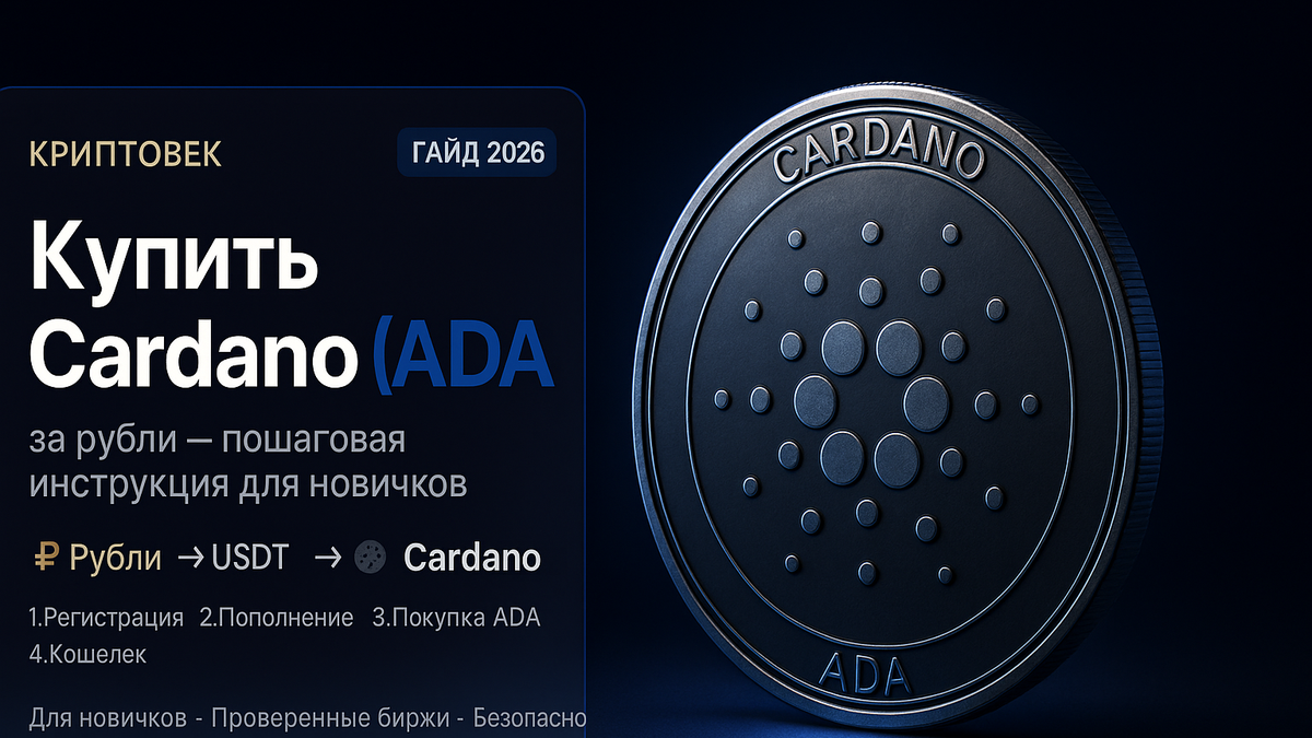 Как купить Cardano (ADA) за рубли в 2026: инструкция и стейкинг без блокировки