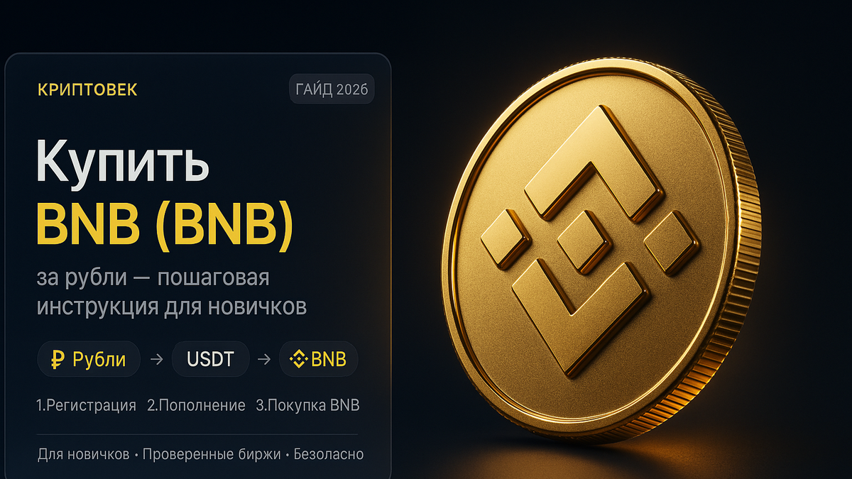 Как купить BNB за рубли в 2026 — без Binance: рабочий маршрут