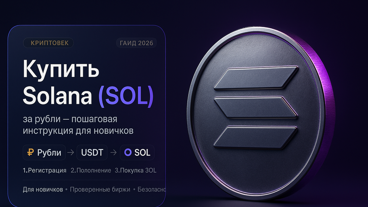Как купить Solana (SOL) за рубли в 2026: P2P, биржи, кошельки
